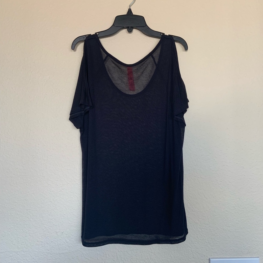 Eight Sixty Sheer Cold Shoulder Top - Picture 3 of 3